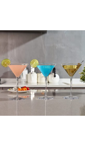 MICHLEY Unzerbrechliche Cocktailgläser Tritan-Kunststoff Cocktail-Glas mit Stiel Martini Margarita Mojito 260ml 2er Set - B08FJ1J2T25