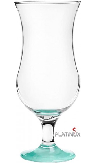 Platinux Cocktailgläser 400ml max. 470ml aus Glas Set 6-Teilig Longdrinkgläser Partygläser Milkshake Glas Groß Blau - B084TV8Z4M7