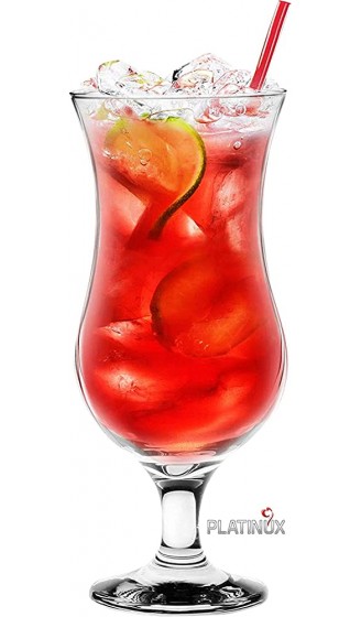 Platinux Cocktailgläser 400ml max. 470ml aus Glas Set 6-Teilig Longdrinkgläser Partygläser Milkshake Glas Groß - B084TV5FCT8