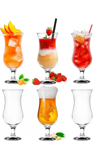 Platinux Cocktailgläser 400ml max. 470ml aus Glas Set 6-Teilig Longdrinkgläser Partygläser Milkshake Glas Groß - B084TV5FCT8