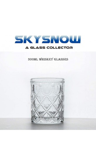 SkySnow® Whisky Gläser 2er Set Whiskey Gläser Glasbecher für Wein Cocktails Oder Saft Perfekte Einzigartige Bechergläser für Rum Baileys Vodka Gin Mixer - B08MTZP3KD4