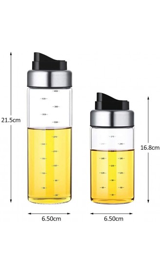 Fari Olivenöl-450ml Spenderflaschen automatisches Öffnen und Schließen Öl-Topf bleifreies Glas für Kochen Öl und Essig - B085X8712FN