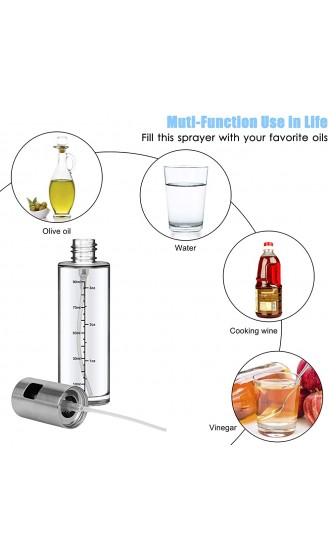 Öl Sprayer 100ML Transparent Auslaufsicher Öl Sprühflasche mit Backpinsel Trichter und Tube Bürste für BBQ Kochen Grillen Pasta - B087WK9W1VV