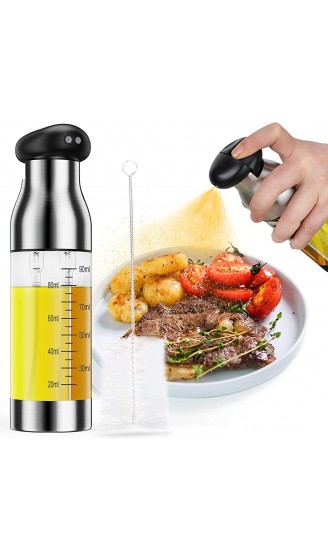 Tivray Ölsprüher Flasche 200ML Multifunktional Öl Sprühflasche Olivenöl Sprüher Ölspender Transparent Öl Sprayer mit Bürste für Kochen Salat BBQ Grillen - B09BDTMM1FZ
