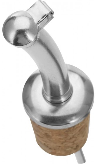 Westmark 2 Spirituosen- Öl-Ausgießer für Flaschen mit Kläppchen mit Luftröhrchen Metall Messing nickelfrei Naturkorken Classic Standard Silber 42502280 - B00CFPOPB8G