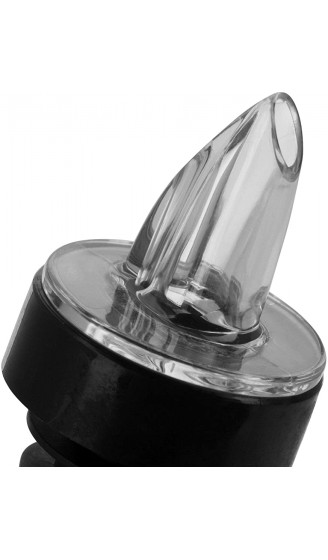 Westmark 4 Spirituosen-Ausgießer für Flaschen Dosierer mit Luftröhrchen mit Deko-Ring Kunststoffkorken Jet-Pour Transparent Schwarz 4122248G - B00D0KTRL05