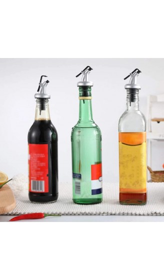 YEFAF Flaschenausgießer 8 Stück Ausgiesser für Flaschen mit Gummidichtung Zuhause Öl-Ausgießer ideal für Cocktails Partys Shots und Bars - B08P3PH7KNQ