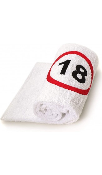 Abc Casa Geschenk zum 18 Geburtstag Handtuch mit aufgesticktem Verkehrszeichen für Jungen nützliches 18 Jahre Geburtstagsgeschenk Eine praktische 18 jähriges Jubiläum Geschenkidee - B089111ZS9G