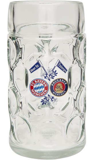 FC Bayern München Bierkrug Krug Maßkrug mit Logo FCB Plus gratis Aufkleber Forever München - B01JPOKHQS4