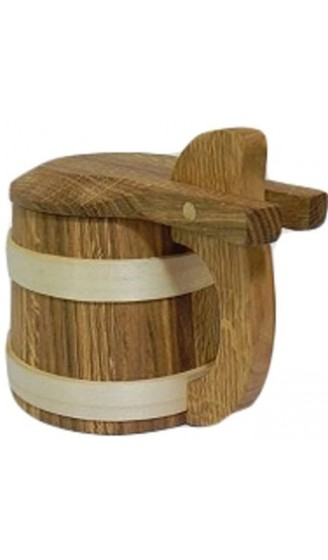 Wooden World Hölzerne Eiche Bierkrug Tasse Krug mit Deckel Sehr solide Vatertag 0.5l M06 - B07FJW8P1S1