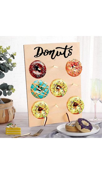 Shengruili Donut Wand,Donuts Ständer,Holz-Donut-Wandhalterung,Donut Halter,Donut Dekoration,Krapfen Wand,Donut Wand Aufsteller,Donuts Ständer AcrylDonuts Nicht enthalten - B09TW18S68L
