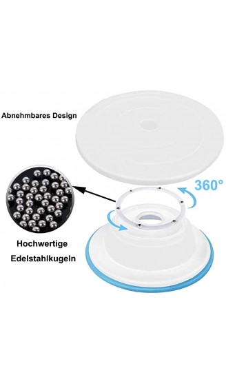 sinzau Tortenplatte Dekorieren 360°Drehbarer Tortenständer mit Farbbox Durchmesser 27,5 cm - B08JCMCPYRE
