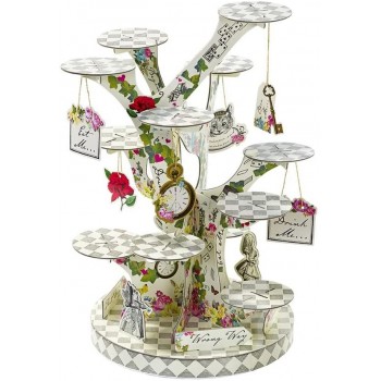 Talking Tables Alice in Wonderland Cupcake Stand Centrepiece Mad Hatter Tea Party Paper Mixed Colours Height 59cm 23" - B01AWJ41M61