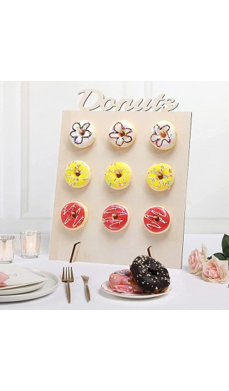 YeahBoom Donut Wand,Donuts Ständer,Holz-Donut-Wandhalterung,Donut Halter,Donut Dekoration,Krapfen Wand,Donut Wand aufsteller,Donuts ständer acrylDonuts Nicht enthalten - B09TW1CKNY8