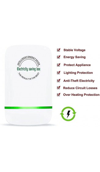 Power Saver Intelligentes Energiespargerät Energiesparstecker 90V-250V Stromsparbox Elektrospargerät Für Haushalt Büro Shop 2 Stück Color : White - B09WQZRR4T4