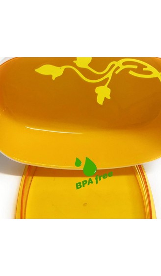 Berossi Butterdose Kunstoff orange Butter Dose mit Deckel Blumenmotiv BPA Free Aufbewahrung im Kühlschrank Kunststoff Butter Box Colored Butterdose Plastik drehbare Servierplatte Dose Flower Style - B08BCGSJTC7