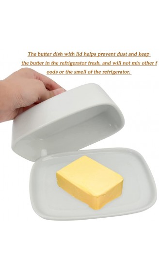 NA 16.5 * 13.2cm Butterdose aus Keramik + Butterspatel,Butteraufbewahrungsschale - B09FF7SZ82I