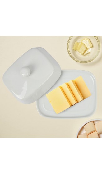 NA 16.5 * 13.2cm Butterdose aus Keramik + Butterspatel,Butteraufbewahrungsschale - B09FF7SZ82I