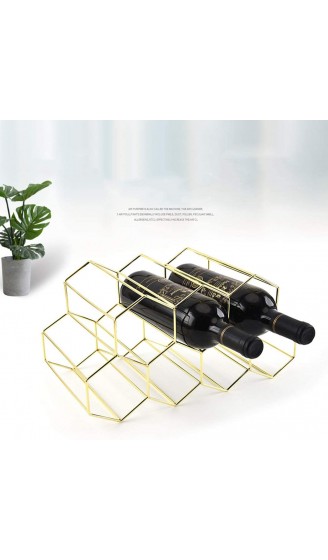 Fantasee Freistehendes Weinregal aus Metall für 9 Flaschen Weinflaschenhalter Tischschrank modernes Design leicht für Weinliebhaber Gold – 9 Flaschen - B08CCFVSNR4