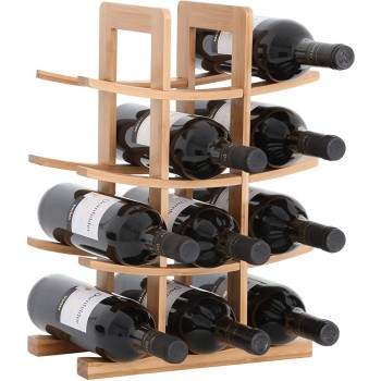 Gräfenstayn® Weinregal PORTO aus Bambus-Holz für 12 Wein-Flaschen Größe 30x16x42 cm LxBxH Weinflaschenhalter Weinkiste Flaschenregal - B07FG1QPRHN