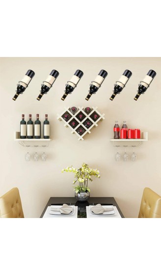 Haudang Packung mit 6 An der Wand Montierten Wein Regalen Rot Wein Flaschen Display Halter mit Schrauben Metall Wein Regal Organizer - B08TM2YLNKK