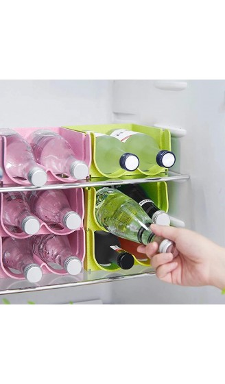 Kühlschrank Aufbewahrungsbox Getränkehalter Kühlschrank Kühlschrank Bier Lagerregal Stapelbares Weinregal im Kühlschrank Kühlschrank Flaschenregal Stapelbarer Kunststoff-Getränkehalter 3 Stück - B08Y5T2S4BT