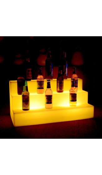 YANGMAN LED beleuchteter Alkohol-Flasche Display Beleuchtetes Flasche Regal 3 Tier Home Bar Flaschenregal Getränke Beleuchtung Regale mit Fernbedienung Lange 65 cm,16colors - B07YG5HWD9H