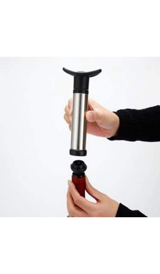 Qiajie Wine Saver Pump mit 4 Stück Vakuum Flaschenverschlüsse Edelstahl Wine Saver Vakuumpumpe Preserver für Kitchen Bar - B07ZZB2RH9E