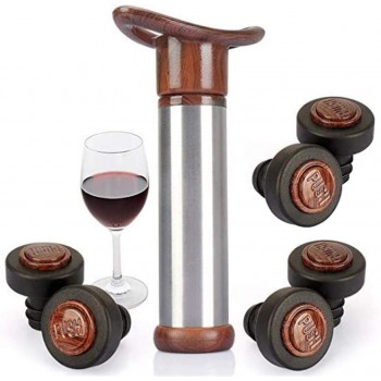 Wine Preserver Weinpumpe Mit 6 Wine Vacuum Stopper Wine Saver Vacuum Pump Und Wine Stopper Set Zum Entfernen Von Luft Und Vakuum Seal Open Wine - B07GJNNV7GK