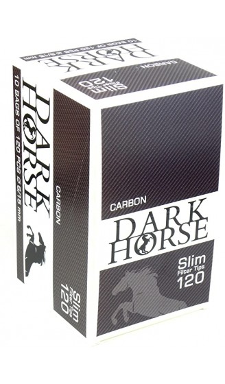 Dark Horse 1200 Aktivkohlefilter Slim Drehfilter mit Aktivkohle 6mm | Effektive Wirkung | Zigarettenfilter Eindrehfilter - B01GS0KX48M