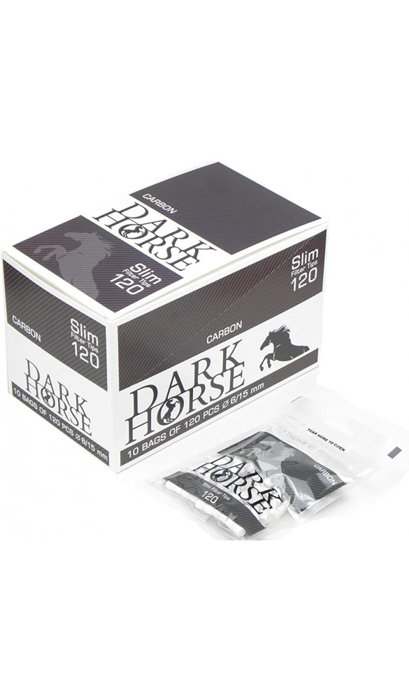 Dark Horse 1200 Aktivkohlefilter Slim Drehfilter mit Aktivkohle 6mm | Effektive Wirkung | Zigarettenfilter Eindrehfilter - B01GS0KX48M