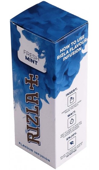 RIZLA Aromakarten Fresh Mint zum Aromatisieren von Zigaretten 25 Karten pro Box 4 Boxen 100 Karten - B091TW175V5