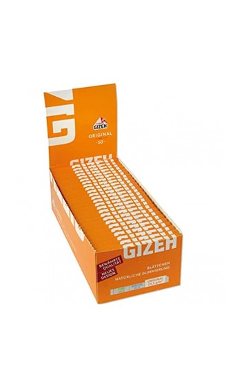 Zigarettenpapier Gizeh Gelb 50 Heftchen à 50 Blättchen - B072SW54JWK