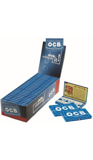 Zigarettenpapier OCB Blau Gummizug 25 Heftchen à 100 Blättchen - B072SY9F59E