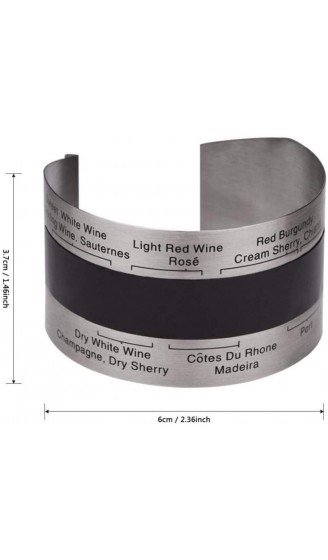 Bontand Wein-Armband Thermometer Edelstahl Rotwein Temperatursensor Weinflasche Thermometer Messwerkzeuge - B082PX39BJC