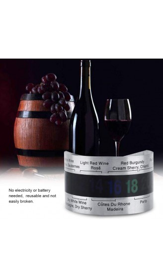 logozoe Weinflaschenthermometer kompaktes Weintemperaturarmband für das Heimrestaurant - B08D9N5CDFJ