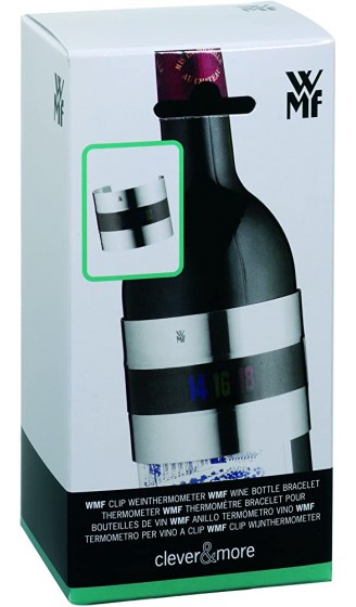 WMF Clever&More Clip-Weinthermometer analog Cromargan Edelstahl Schnelle Kontrolle Thermometer für Rotwein Weißwein Rosé Sekt Champagner - B000FNI5HMF